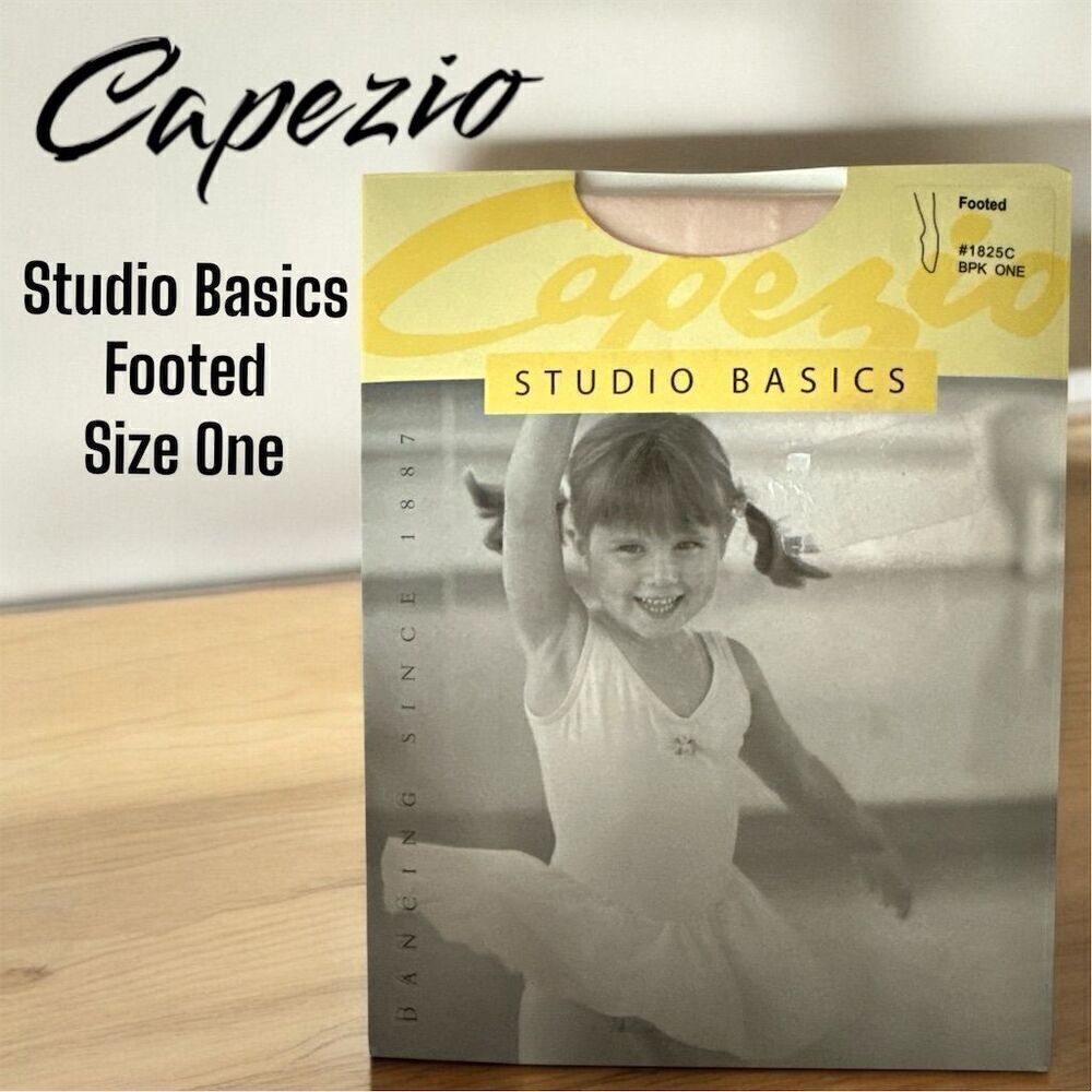 Capezio Studio Basics Girls Pink Footed Dance Tights